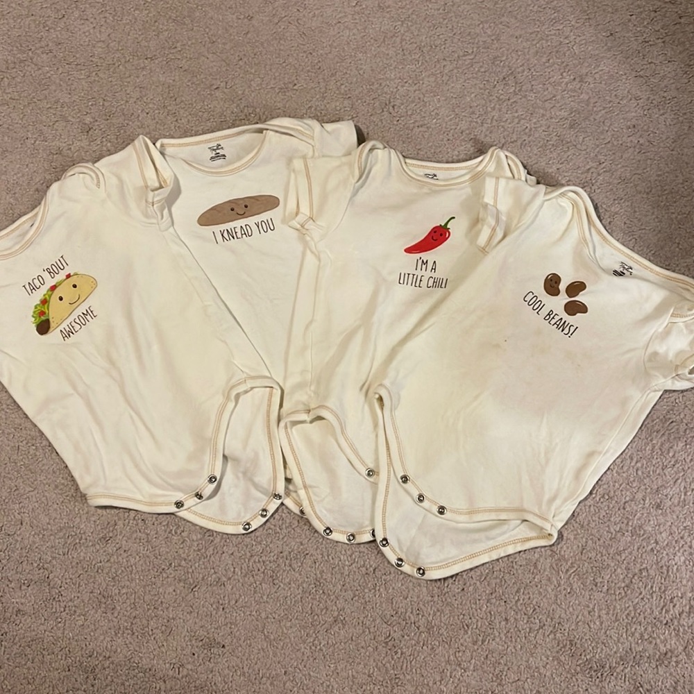 Touched by Nature Foodie 18M Onesies Bundle (4)